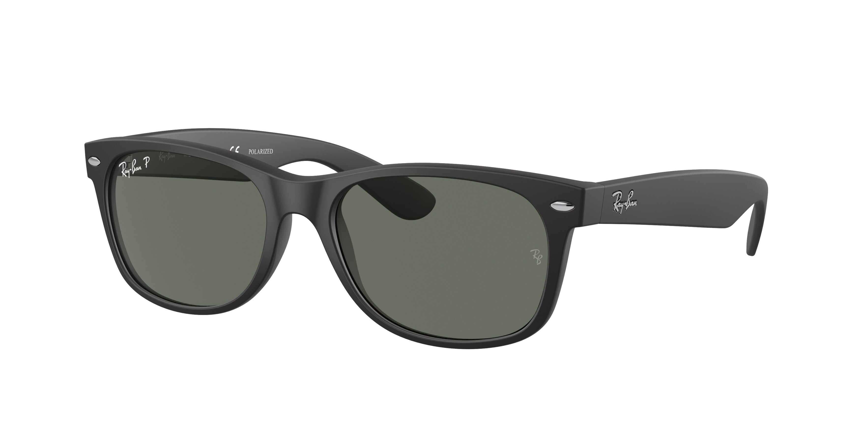 Ray-Ban RB2132 New Wayfarer Polarized 622/58 Men's Sunglasses Black Size 55